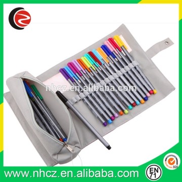 20 color fine liner pen roll-up bag set