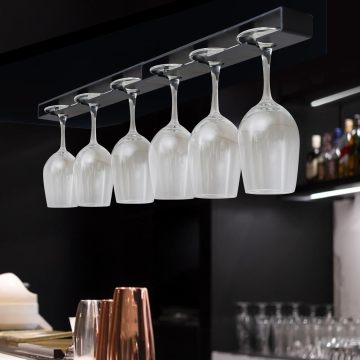 Plastic Stemware Rack for Under Shelf Wine Glass Storage