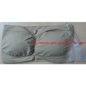 seamless double layer tube bra,tupe top,chest wrap with silicone strap