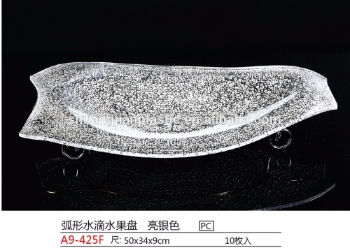 cambered decorative plastic snack dish