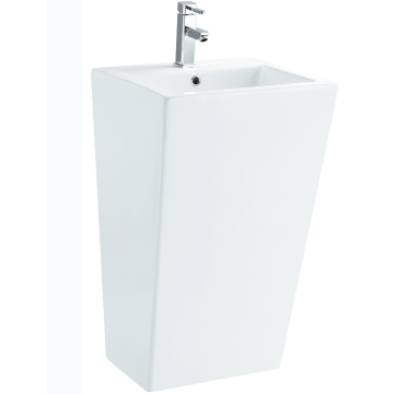 Lavabo de pedestal de mano de lavado de baño de cerámica de artículos sanitarios