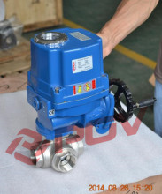 Electric l port stainless steel 3 way thread explosionproof ball valve