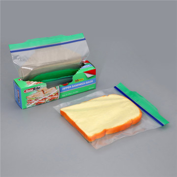 Recloseable Sandwich Ziplock Bag with Double Zipper for Fresh Food and Vegetables