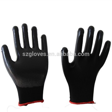 13G seamless polyester liner nitrile coated glove