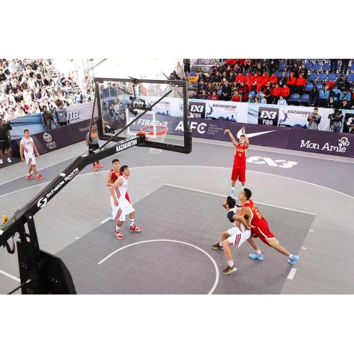 FIBA 3x3 Enlio SES เชื่อมต่อกันกระเบื้องสนามกีฬากลางแจ้ง 02