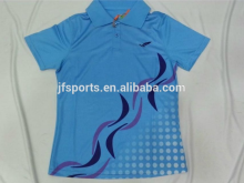 2016 OEM printed loose absorb sweat deodorant badminton shirt