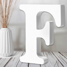 Custom Personalized F Letter Folk Art Wood Decoration Gift Box