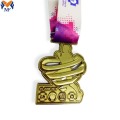 Custom Souvenir Gift Gold Flower Medal