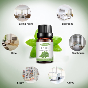 Aceite de masaje de aceite de albahaca orgánico puro 100% natural