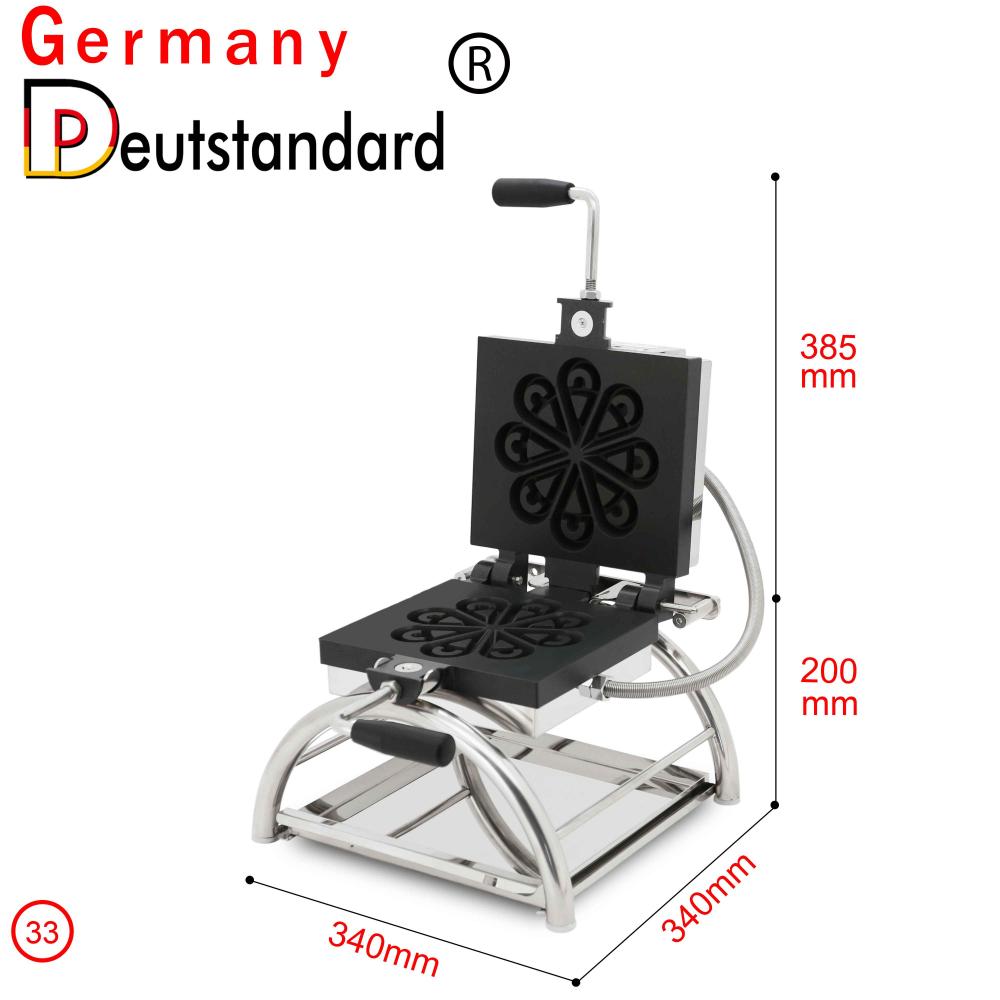 Máquina para hacer gofres rotativos Máquina para hacer gofres en forma de lágrima