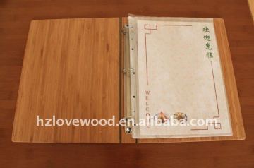 Bamboo Menu Cover