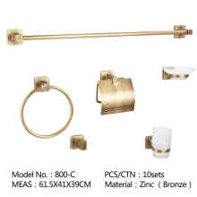 Zinc Chrome Toilet Roll Holder Brushed Golden