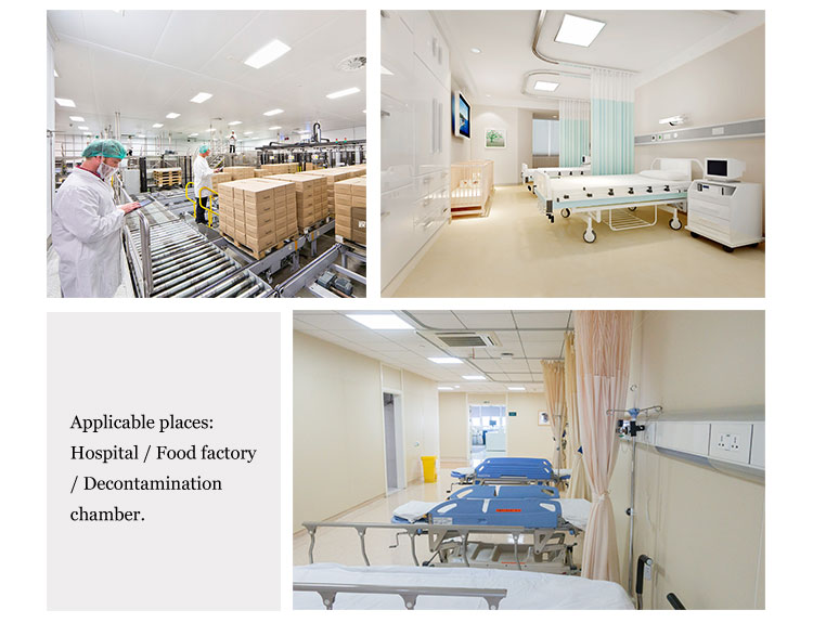 IP65 clean room back-lit commercial 50W 120*60 square LED recessed panel ceiling light OEM/ODM/STO for hospital office factory