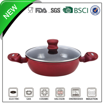 Ceramic marble coating non-stick indian cooking pot