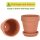 Pot terra cotta 4 inci dengan piring