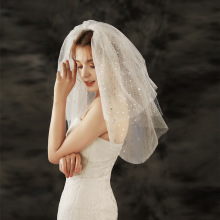 Short Lace Wedding Veils with Comb