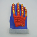 Guantes de PVC azules con TPR