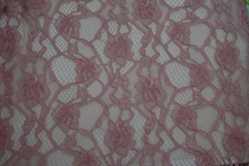 100% Polyester Velvet Cord Lace Fabric