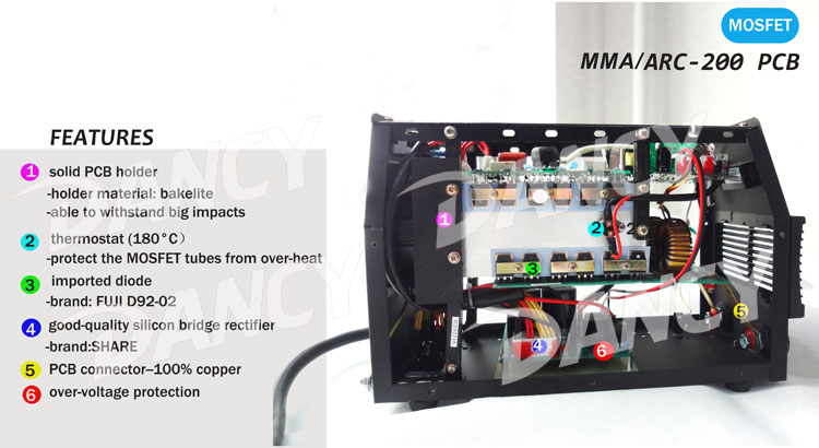 ARC 200 mosfet welding machine inside