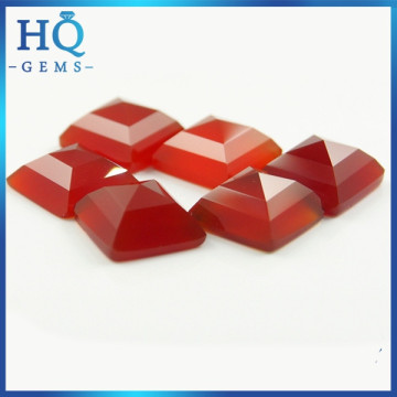 Natural Red Agate Square Shape Carnelian Stone
