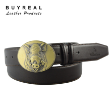 Pig Metal Buckle PU Leather Man Belts