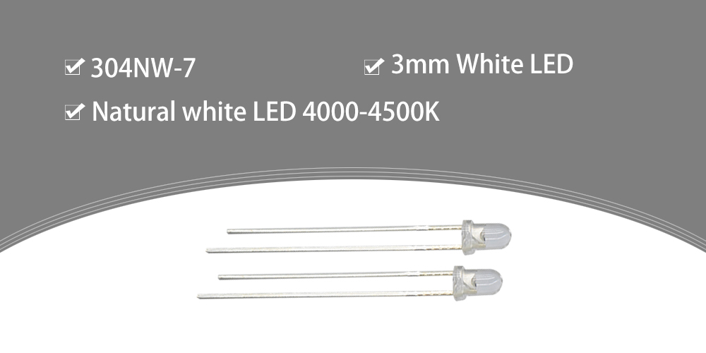 super bright 3mm Natural white LED 4500k 4000k 