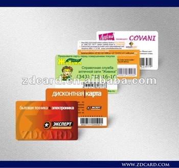 pvc barcode membership cards