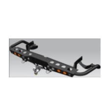 Texture Black Rear Bumper for NAVARA NP300 2015 with D-Rings