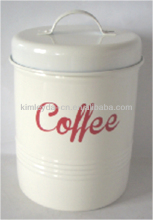 High quality coffee metal kitchen storage jars