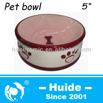 ceramic pet dog bowls with paw