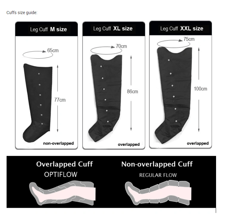 medical air compression 6 chambers rechargeable recovery boots massager for lymphedema relief