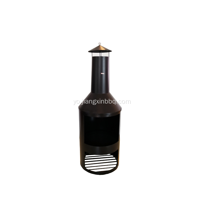 Ti o tobi ita gbangba Ọgbà Chimenea Black Fire ọfin