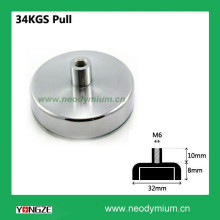 Internal thread M6 clamping magnet pull force 34 Kg