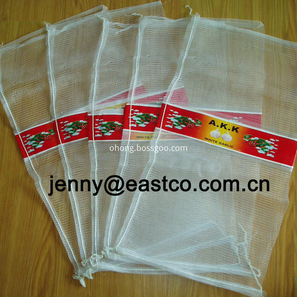 Printed Mesh Net Bag Sack with Printing Label Band