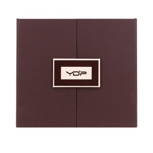 Caja de perfume de cartón de puerta doble rígido rígido cuadrado