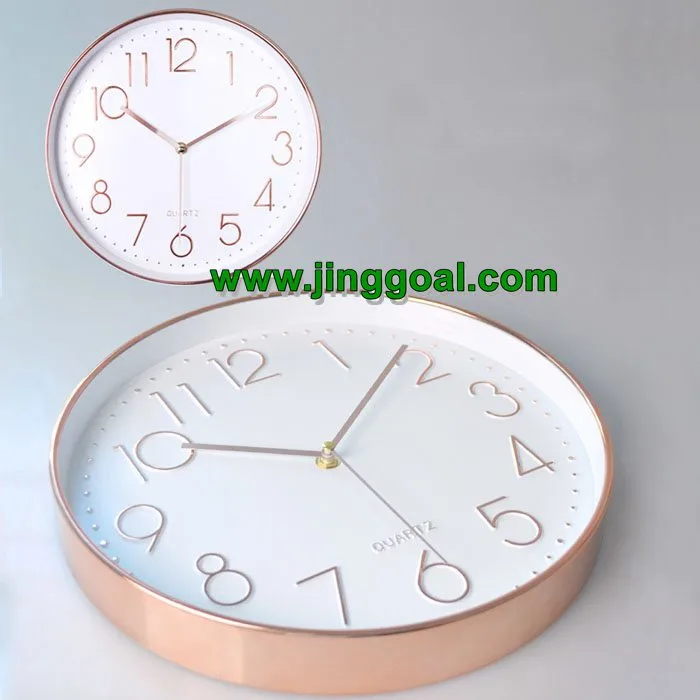 12 Inch Round PVC Mute Battery Decorative Wall Clock