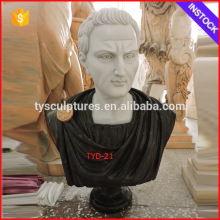 In stock ancient indoor stone head bust statues black and male bust sculptures