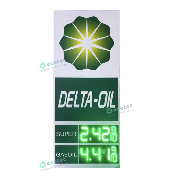 Ecotec Manual Gas Station Price Board Signs