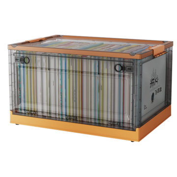 Folding Box for Household Sundries Storage, Clear Plastic