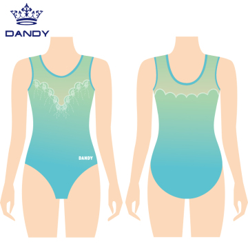 Ombre sublimated gymnastics leotards