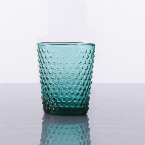 Verres à eau colorés par gobelet perlé en verre de boule haute de tasse en verre fait à la main