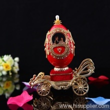 European Royal Egg Carving The Music Box Marriage Carriage Egg Carving Jewelry Box?