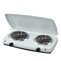 কভার সঙ্গে 2 বার্নার পোর্টেবল বৈদ্যুতিক Hotplate