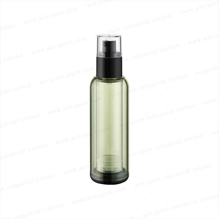 Winpack Transparent Green Spray Color Airless Pump Bottle with Plastic Cap