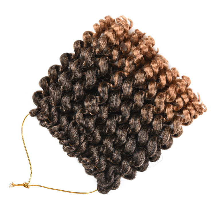 Hot Selling Synthetic Hair 8Inch 85G Pre-looped Jumpy Wand Curl Jamaican Bounce Crochet Braid Hair Twist