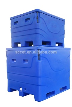 1000L large fish case fish storage ice box insulated fish container