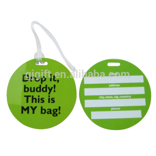 2014 cheap promotion pvc custom shape luggage tag