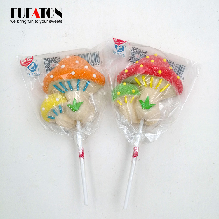 Animated yummy bee shaped marshmallow candy lollipop