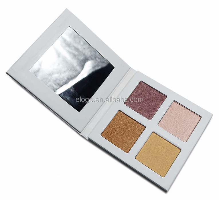 4 color Highlighter OEM ODM wholesale Private label makeup highlighter Palette your own brand