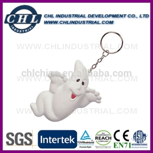 Promotional anti PU stress ghost keychain